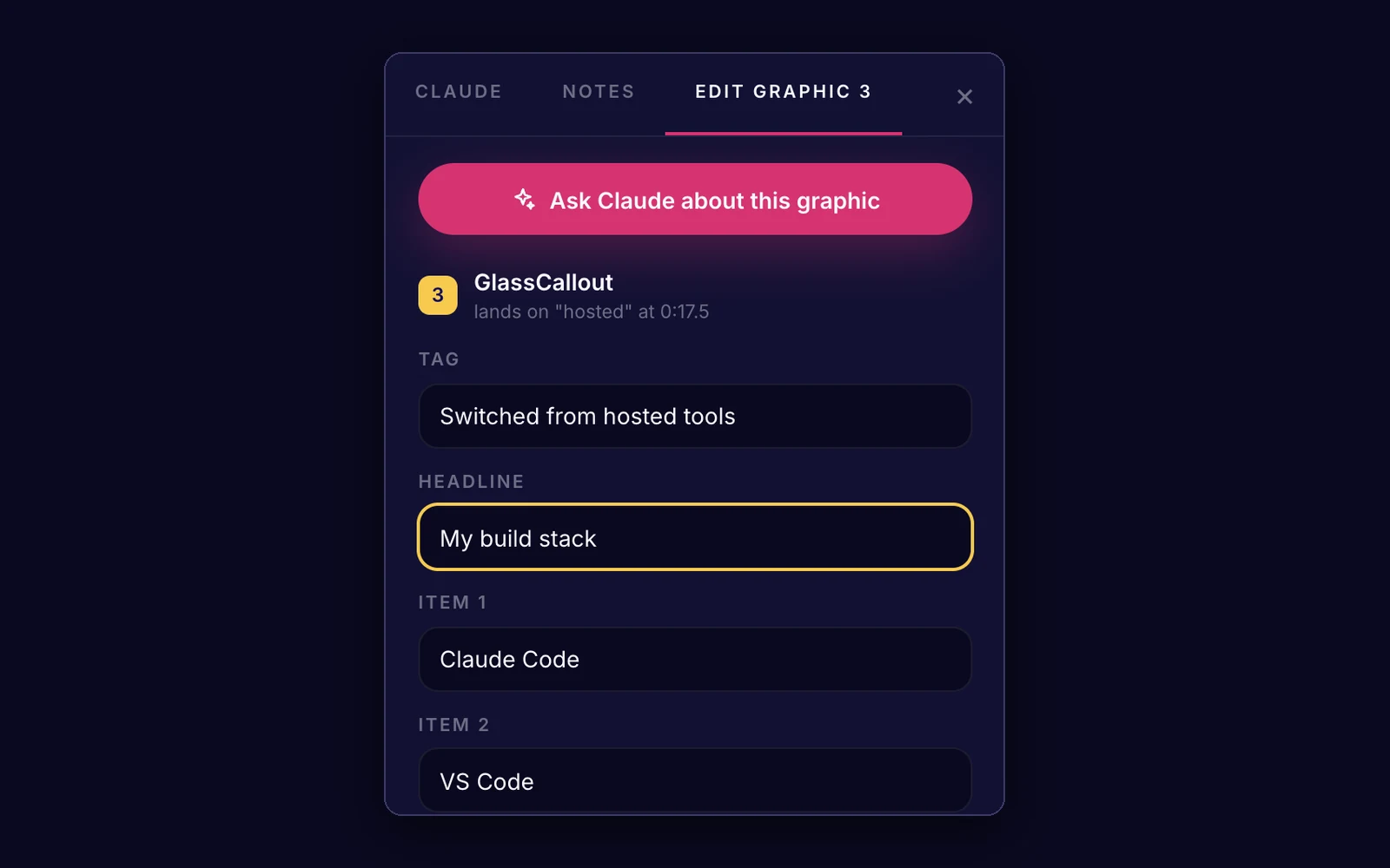 Changing the words on a graphic